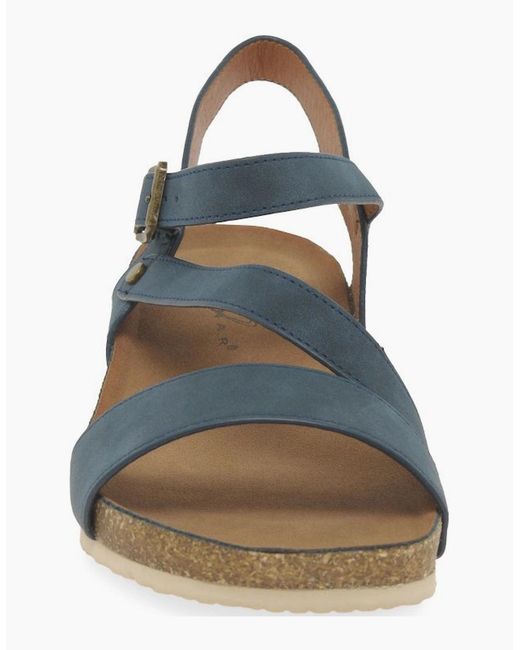 Lunar Blue Cluster Wedge Sandal