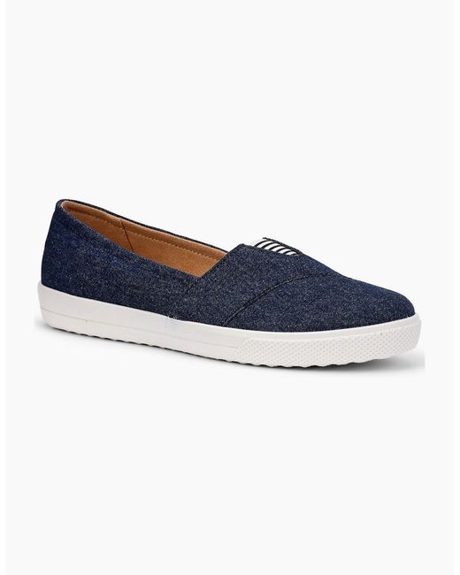 Hotter Blue Laurel Canvas Shoes