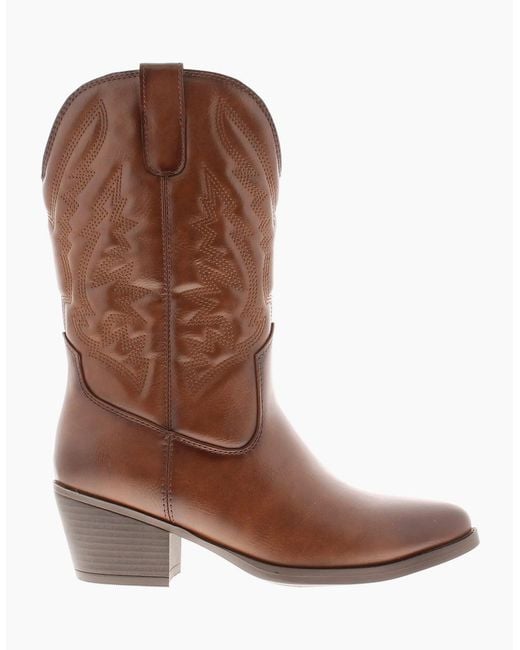 Apache Brown Cowboy Boots Ranch Tan Uk Size