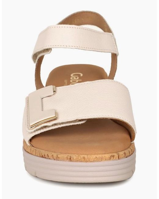 Gabor Natural Shout Wedge Heel Sandals