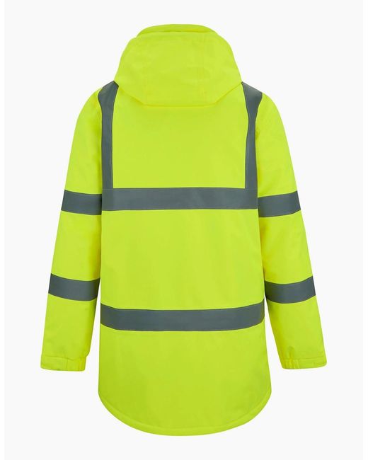 Regatta Yellow Pro Contract Dover Hi-Vis Parka for men