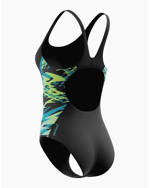 Speedo Black Ladies Hyperboom Splice Muscleback One Piece Swimsuit