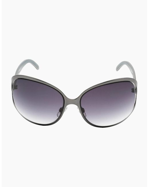Calvin Klein Gray Oval Lensed Sunglasses