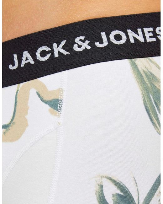 Jack & Jones Black Abstract Trunks for men