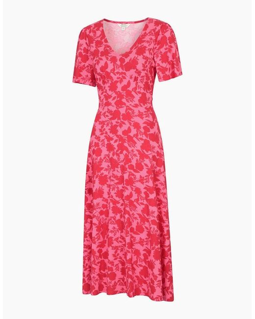 Mountain Warehouse Pink Ladies Como Flowers Midi Dress