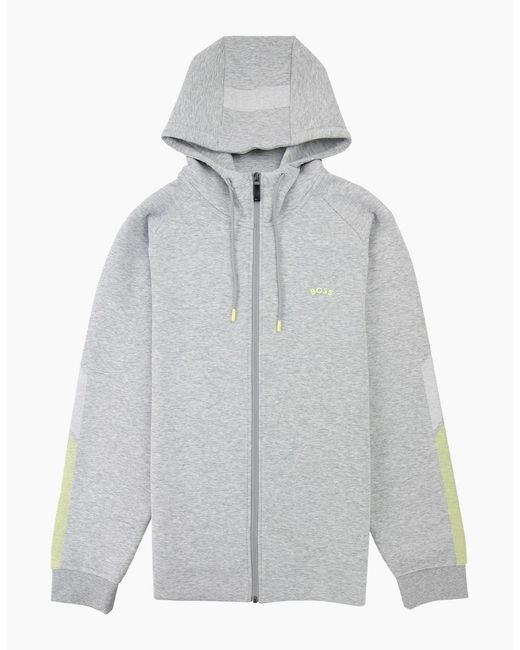 Boss Gray Saggy 2 Curved Logo Hoody 059 for men