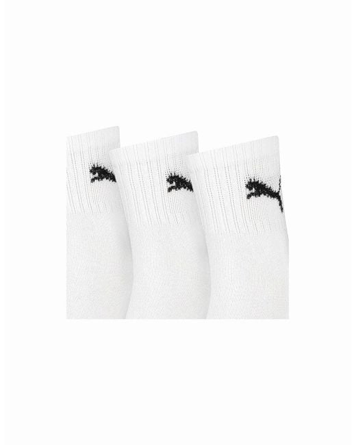 PUMA White Adult Crew Socks (Pack Of 3)