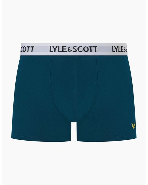 Lyle & Scott Red 3-Pack Barclay Boxer Briefs, /Burgundy for men