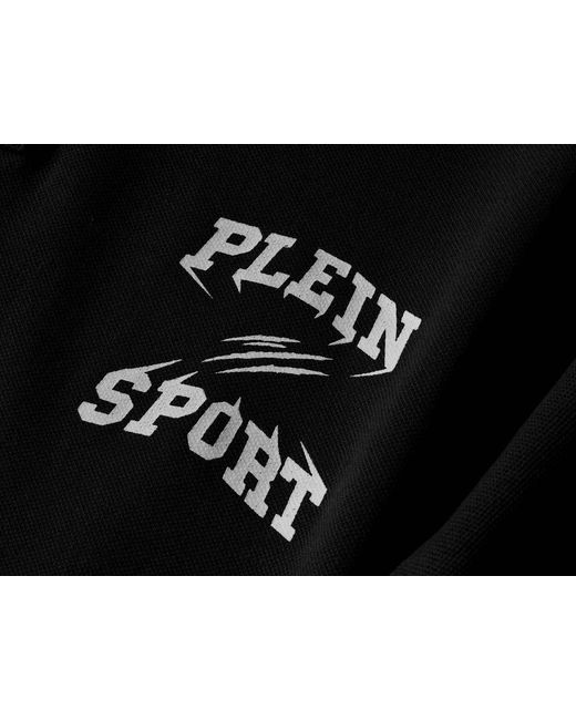 Philipp Plein Black Plein Sport Small Logo Polo Shirt for men