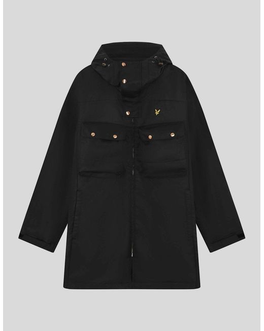 Lyle & Scott Gray Waxed Guard Parka for men