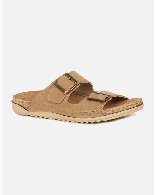 Lotus White Trento Sandals