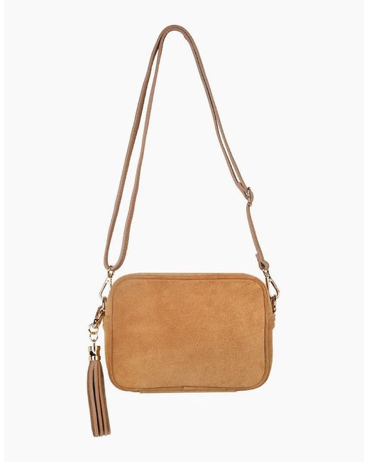 Elie Beaumont Brown Crossbody Suede Messenger Bag