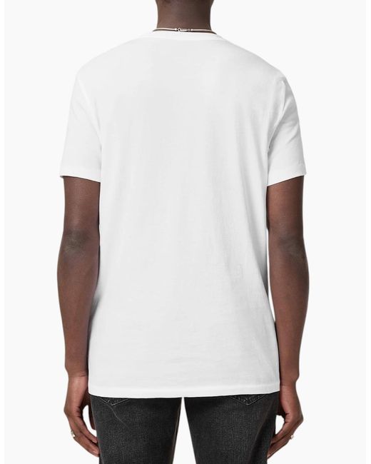 AllSaints White All Saints T Shirts Crew Neck Slim Short Sleeve Casual Summer Cotton Tee for men