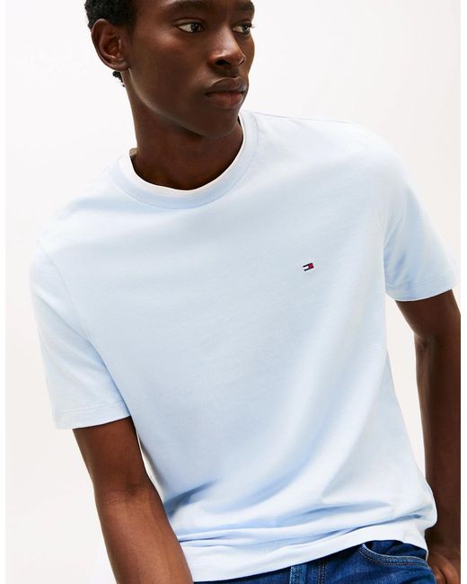 Tommy Hilfiger White Essential Seasonal Regular Fit Solid T-Shirt for men