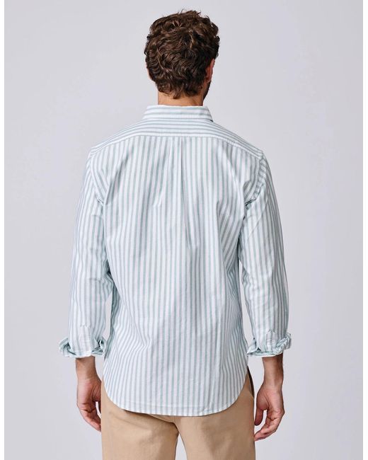 aubi Gray Aldridge Oxford Button Down Shirt for men