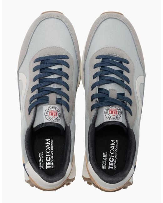 Regatta Blue Marine Heritage Ii Suede Trainers for men