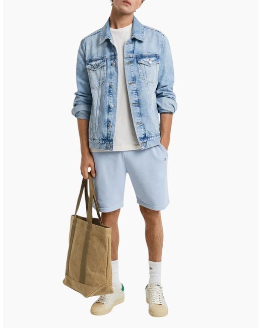 Gant Blue Shield Shorts Sweat Regular Fit Cotton for men