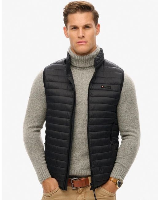 Superdry Gray Fuji Lite Gilet for men