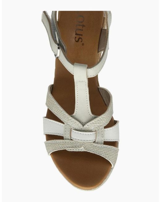 Lotus Metallic Cavallo Wedge Sandals