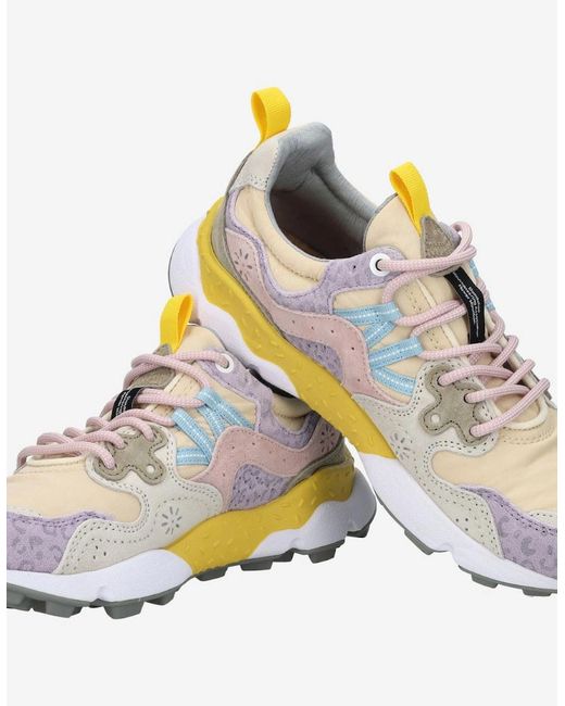Flower Mountain White Yamano 3 Lilac/Blush/Cream Trainers