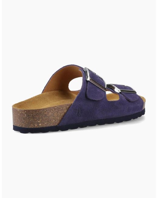 Hush Puppies Blue Brixley Mules