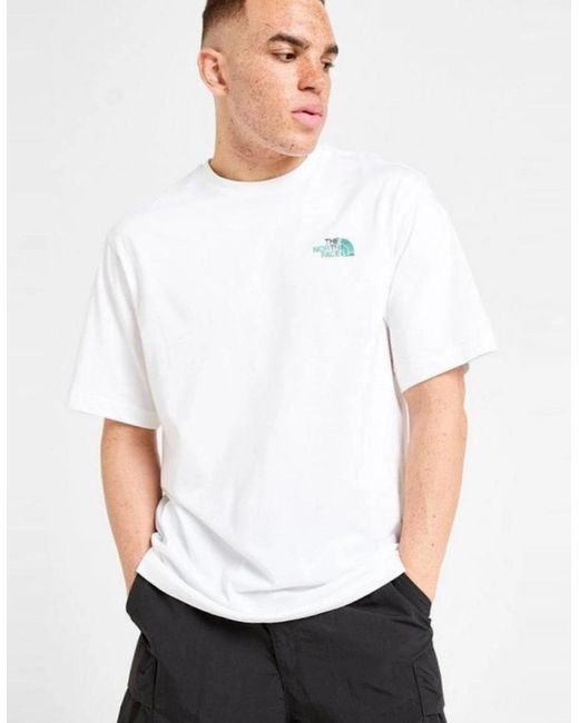 The North Face White Graphic Relaxed Ss for men