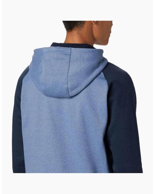 Columbia Blue Hart Mountain Ii Hoodies Regular Cotton Pullover Hooded Jumpers for men