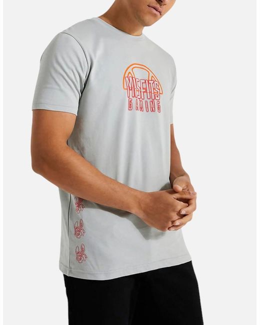 Ellesse Gray X Misfits Minor T Shirts Short Sleeve Casual Summer Cotton Tee New for men