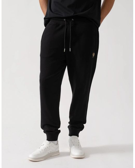 Belstaff Black Patch Logo Sweatpants for men