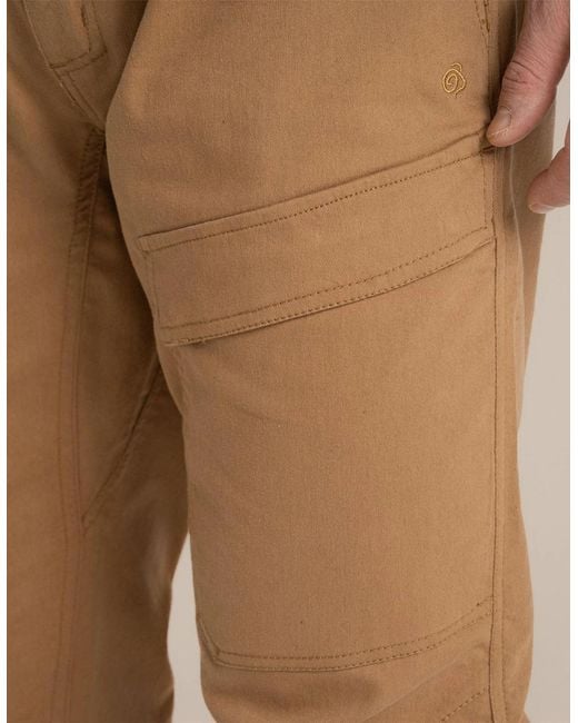 Craghoppers Natural Karst Solid Patterned Flap Pocket Combat Pants for men