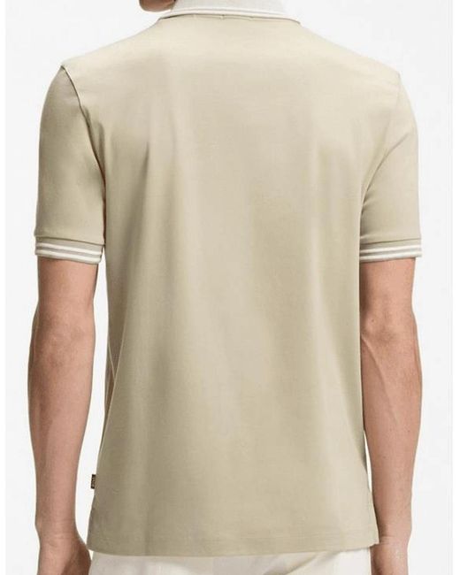 Boss White H-Phillipson Slim Fit Mercerized Polo Shirt for men