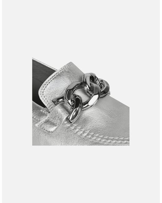 Gabor White Bea Loafers