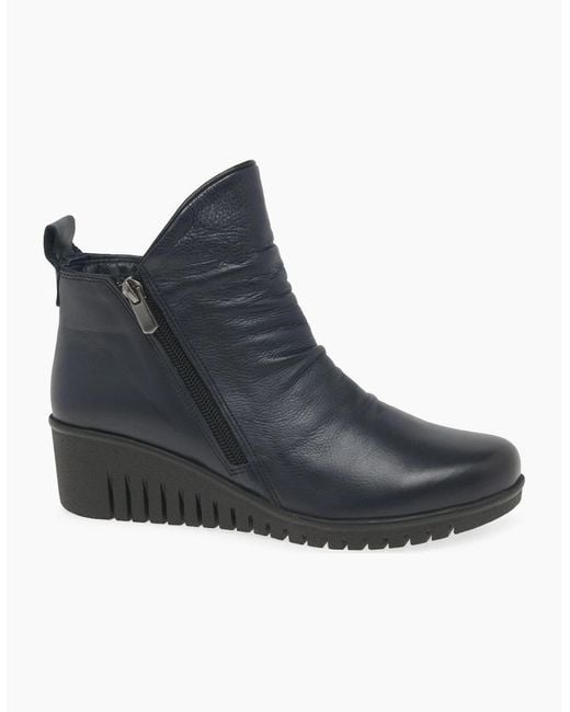 Lotus Black Cordelia Ankle Boots