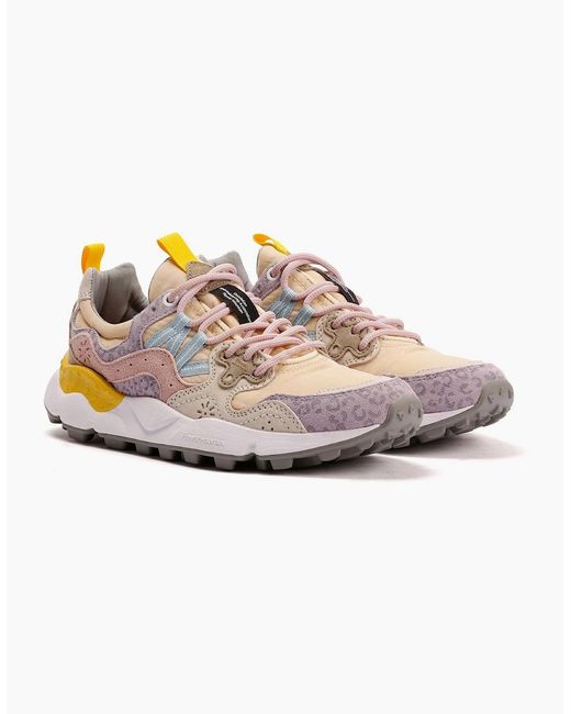 Flower Mountain White Yamano 3 Lilac/Blush/Cream Trainers