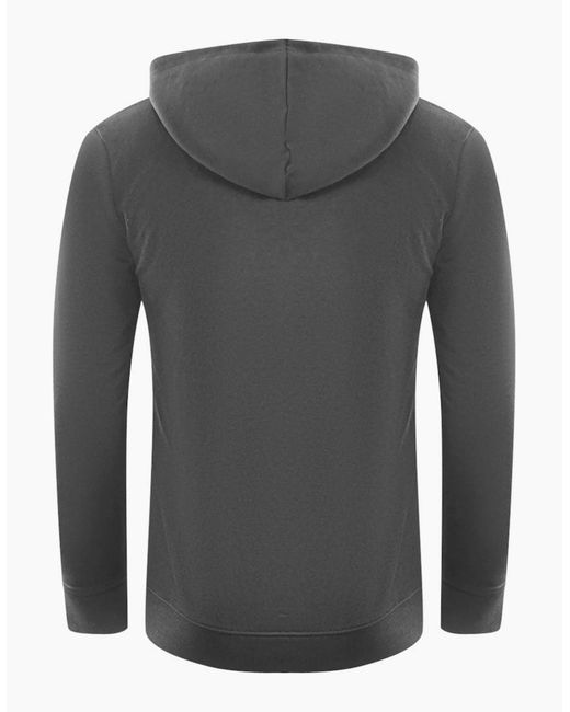 Roberto Cavalli Gray Cavalli Class Zebra Print Logo Hoodie for men