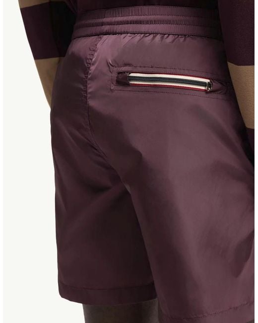 Moncler Purple Archive Logo Swimshorts for men