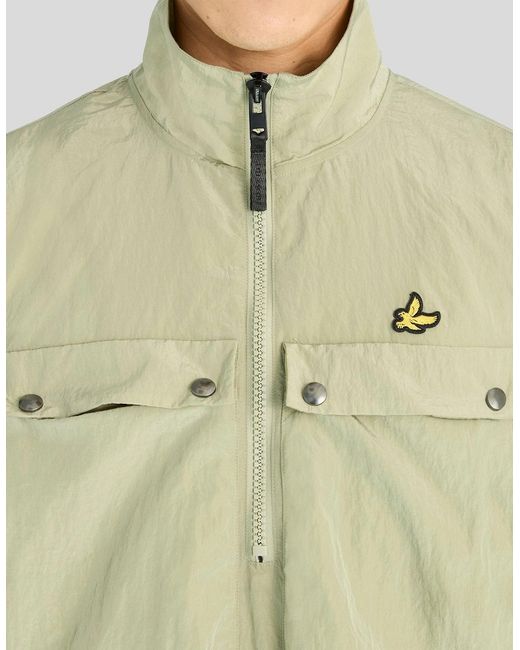 Lyle & Scott Green Utility Anorak Jacket for men