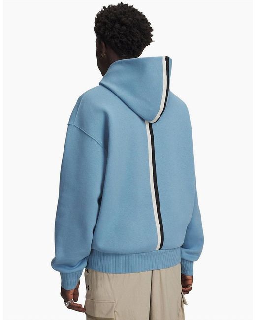 Under Armour Blue Icon Hvy Rib Hoody for men