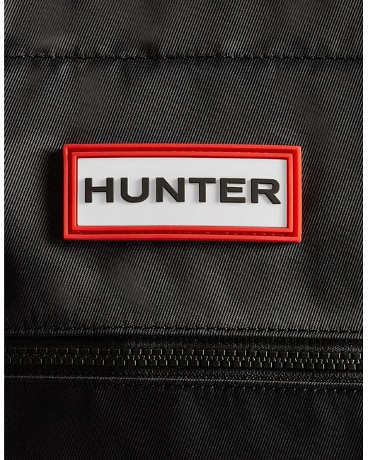Hunter Black Nylon Midi Topclip Tote