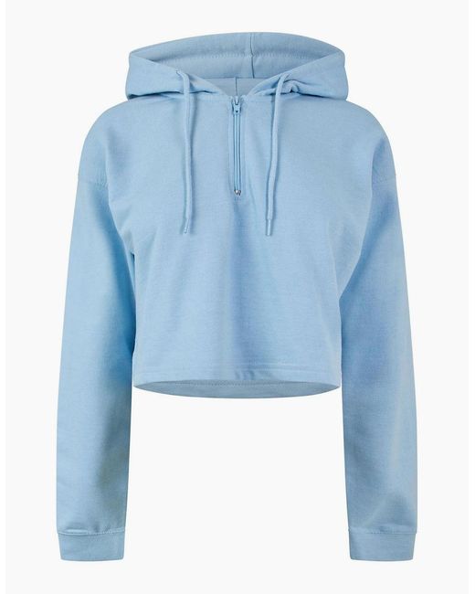 Miso Blue Cropped Hoodie