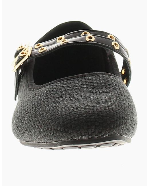 Apache Black Flat Shoes Halima Buckle Uk Size