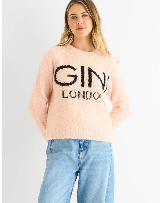 Gini London Blue Gini Logo Cozy Knit Jumper