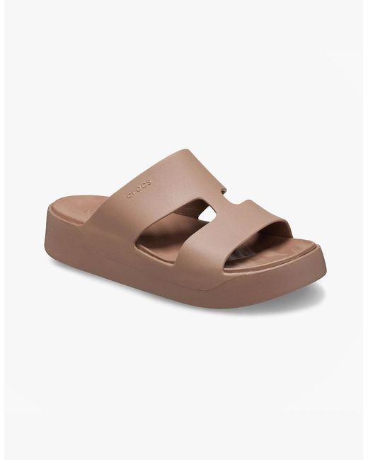 CROCSTM Natural Getaway Platform Sliders Latte