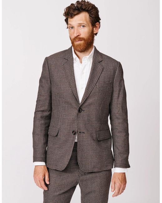 aubi Blue Pasmore Wool Jacket for men