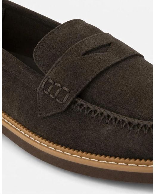 TOMS Black Marie Loafer Shoes Dark
