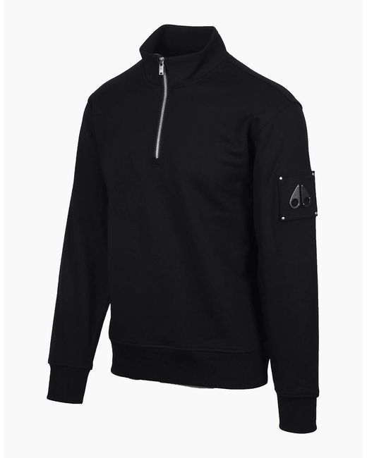 Moose Knuckles Blue Hartsfield Half Zip for men