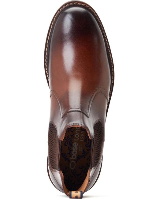 Base London Brown Bloom Chelsea Boots for men