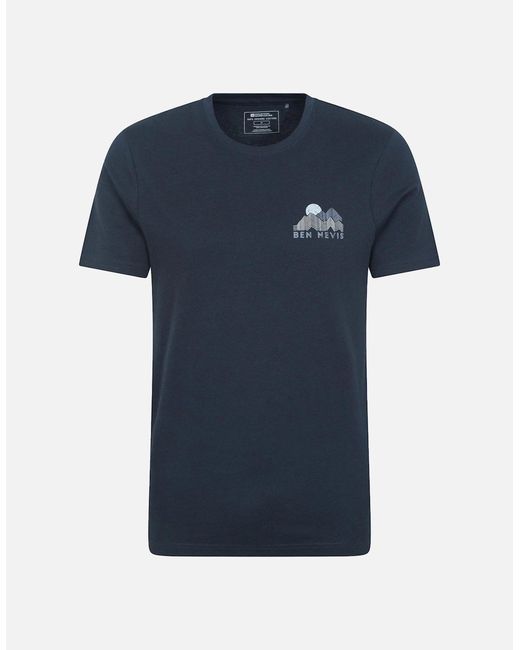 Mountain Warehouse Blue Ben Nevis Sun Short-Sleeved T-Shirt for men