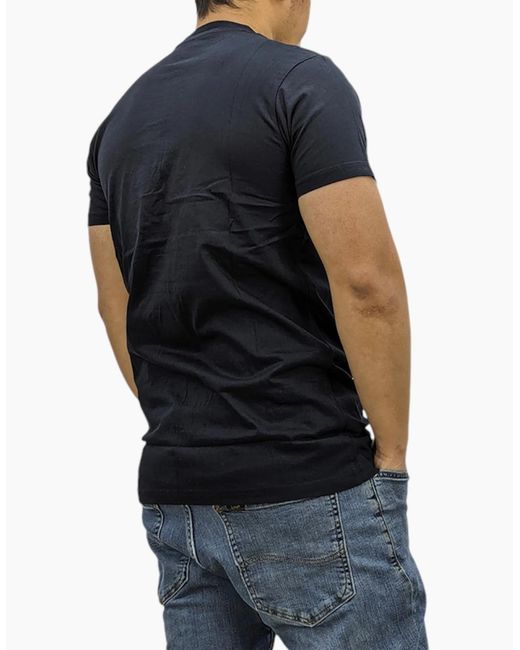 Ellesse Black Giniti T Shirt Crew Neck Short Sleeve Cotton Top Summer Holiday Tee for men