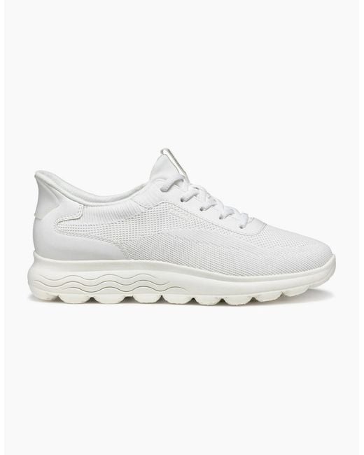 Geox White D Spherica Plus A Trainers